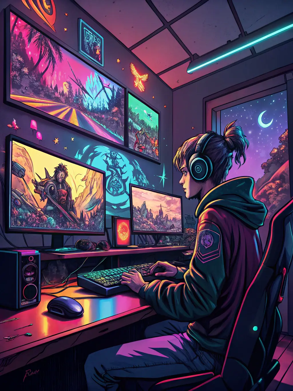 A vibrant image showcasing a collection of popular PC games, highlighting various genres and titles available at Gamer Core.